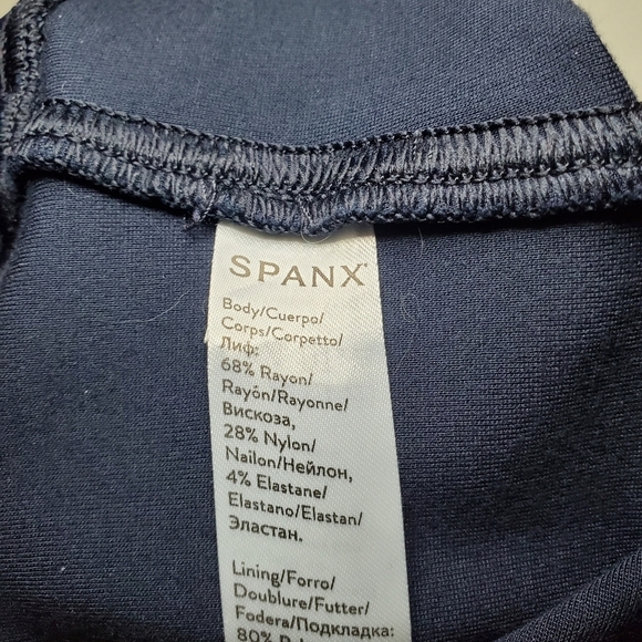 SPANX Classic Navy Ponte Ankle Leggings Sz MP - Picture 6 of 7